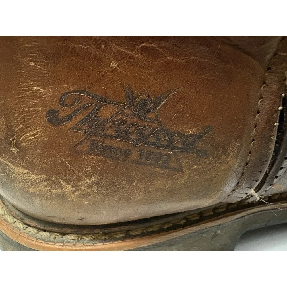 Thorogood American Heritage 814-4208 Tobacco Leather‎ Boots. REPAIR NEEDED